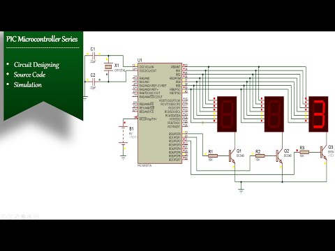 Multiplexing of Seven Segment Display with PIC16F877A | Simulation | SSD based Auto-counter
