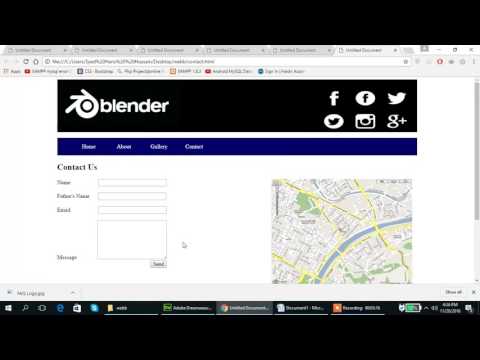 HTML 5 Website Tutorial in Urdu Part 8 (insert map image contact page)