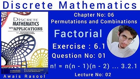 Question 1 | Exercise 6.1 | Lecture 2 | Chapter 6 | Discrete Maths