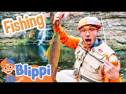 Blippi Goes Fishing! Educational Videos for Kids 