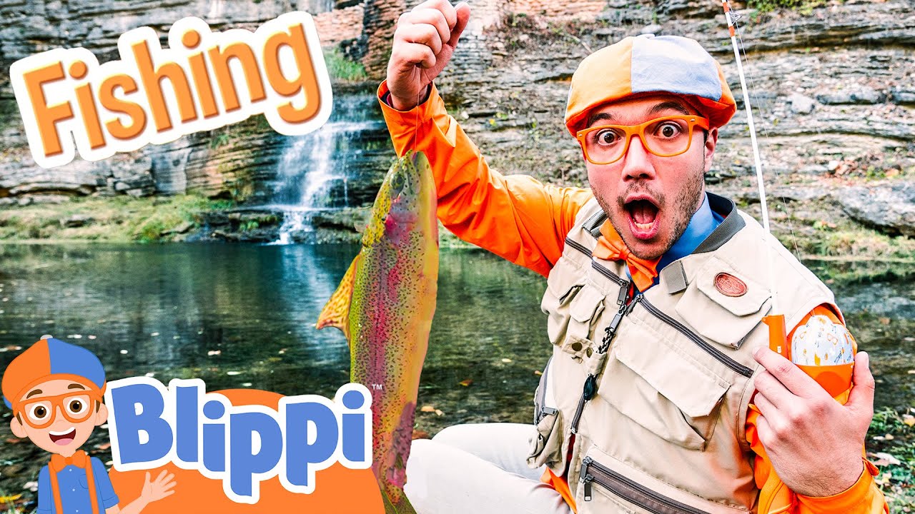 Blippi Goes Fishing! Educational Videos for Kids 