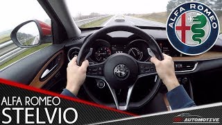 Alfa Romeo Stelvio Q4 280 HP POV Dynamic Test Drive + Acceleration 0 - 200 km/h