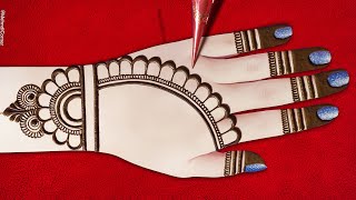 How to make Beautiful simple Mehndi Design | back hand mehndi designs easy | mehandi ka design