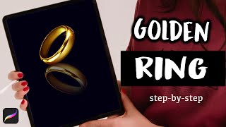 Master Drawing Gold in Procreate - Realistic Gold Ring Tutorial for Beginners screenshot 2