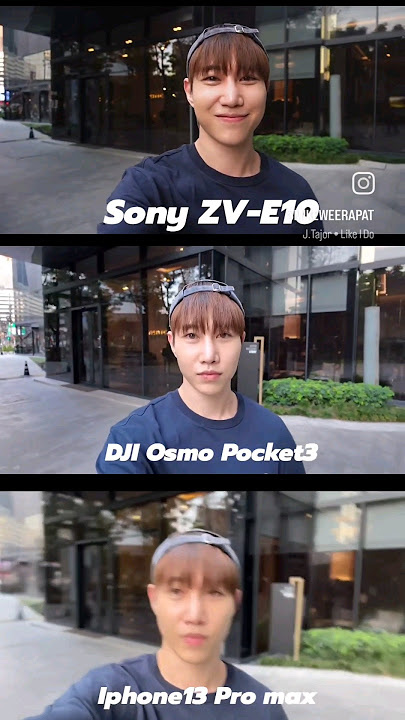 sony zv E10 vs dij osmo pocket 3 vs iphone 13 pro max focus test and comparison
