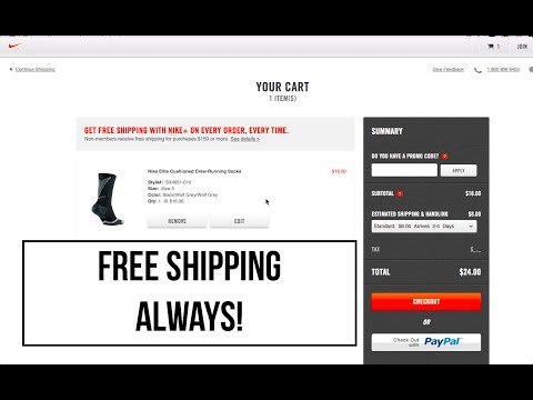 how to get free shipping on nike store