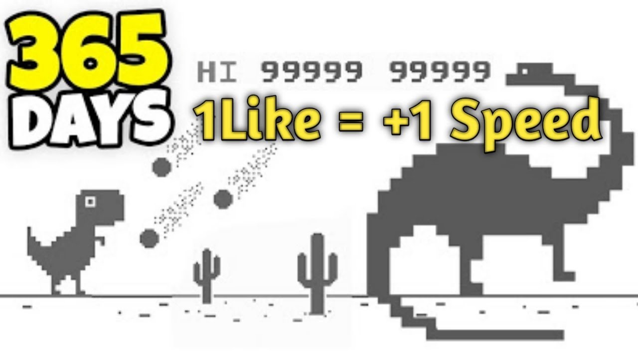 Playing Chrome Dinosaur game FOR 1 YEAR (World Record) - YouTube