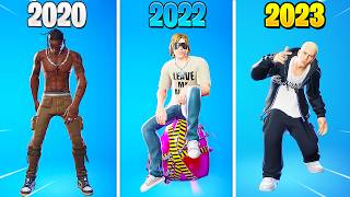 Evolution of All Icon Series Collab Skins and Emotes in Fortnite | Chapter 15