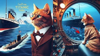 😭 😭 Giant Cat in Submersible Marine 😭😭 Cat Go to See 'Titanic Ship' by Ocean Gate Submersible 😭