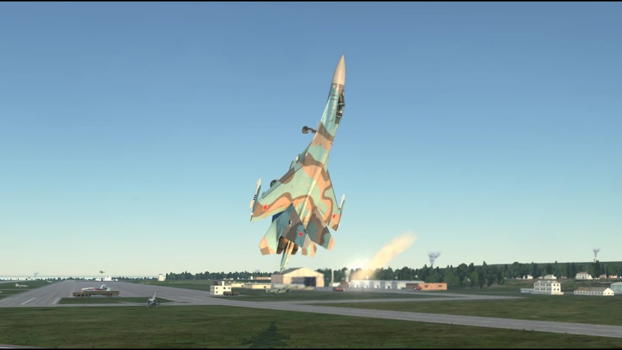 Pugachev's Cobra Landing - Su-27 - Кобра Пугачева с посадкой. DCS World ...