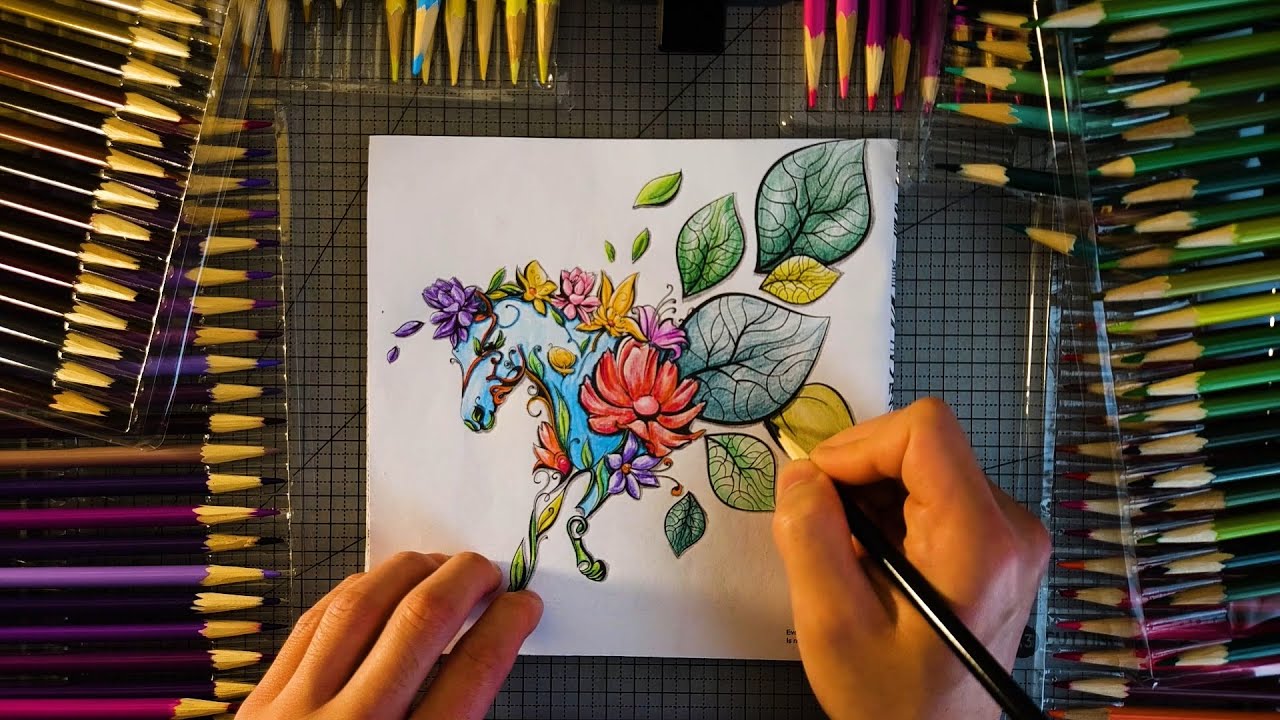 I color horses made of colors. - YouTube
