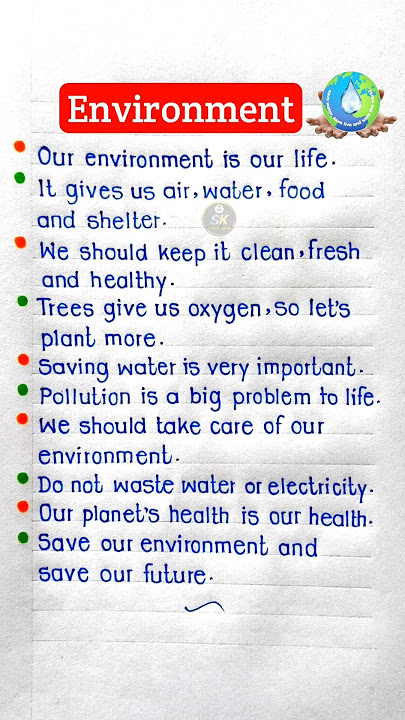 10 Lines on Environment in English | Essay on Environment in English #essay​ #environnement