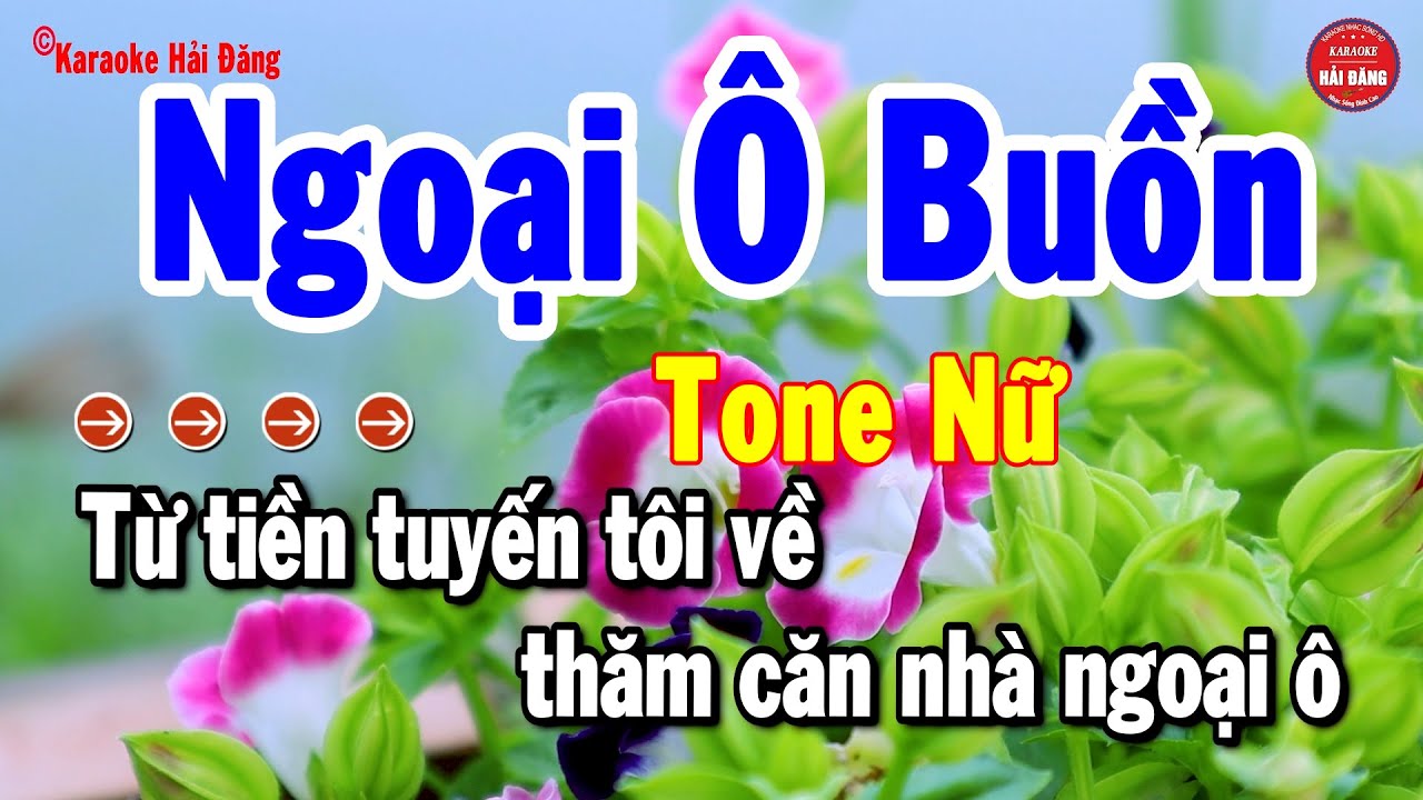 Karaoke Ngoại Ô Buồn Nhạc Sống Tone Nữ Beat Hay Dễ Hát Nhất | Karaoke Hải Đăng