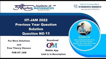 IIT JAM 2022 Question Number 13