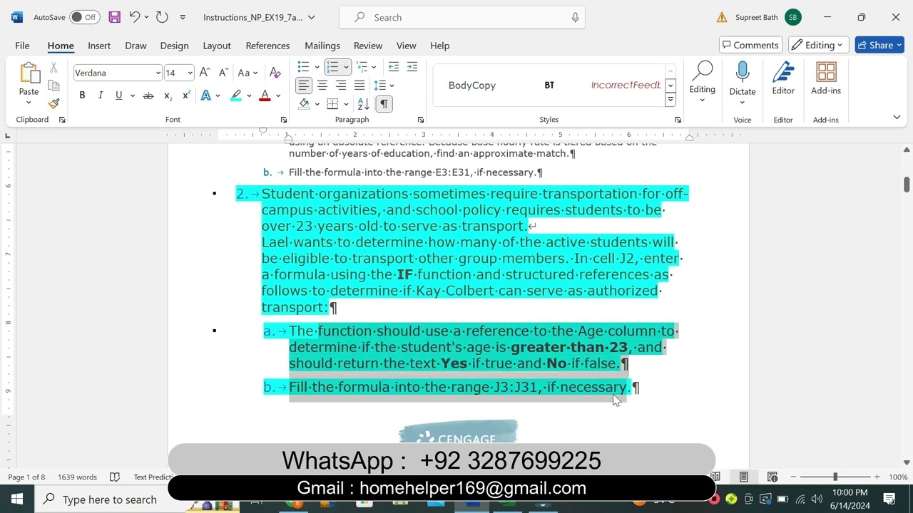 Excel Module 7 SAM Project A Valerian State College | Excel Module 7 SAM Project 1a