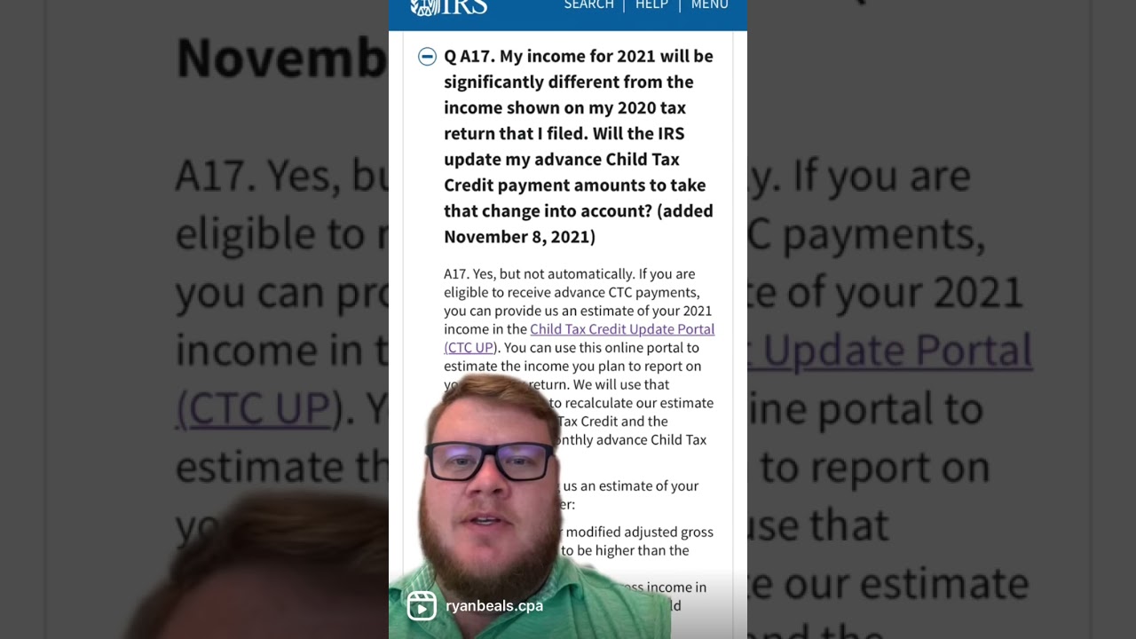 Last day to make adjustments to Child Tax Credit Information 