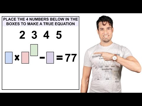 Place the 4 numbers to make a true equation!