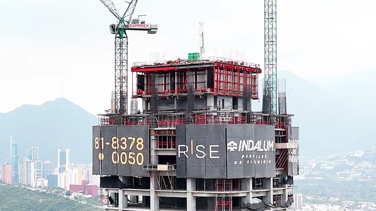 Torre Rise en construcción, Mty NL