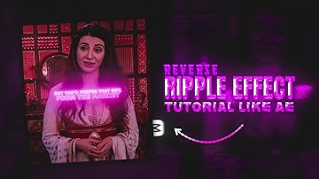 How to create a smooth reverse ripple effect in!! capcut tutorial like ae