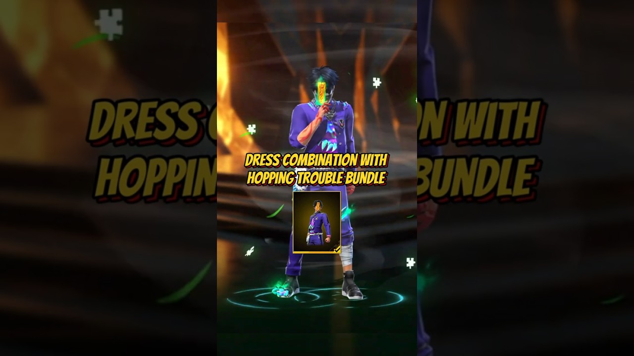 DRESS COMBINATION 👺 WITH HOPPING TROUBLE BUNDLE 🔥 FREE FIRE 🔥