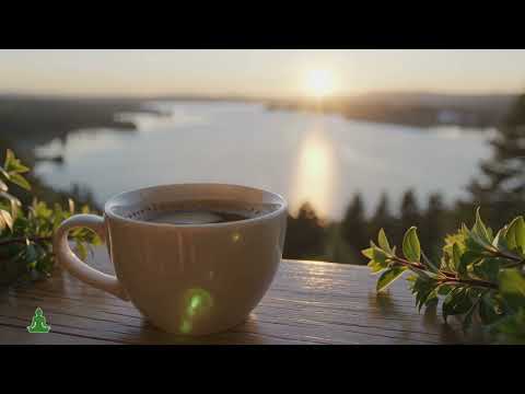 Café à Beira do Lago ☕🌅 Música Calma para Relaxar, Ler e Estudar • 1 Hora