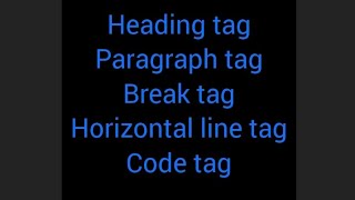 HTML 04  IMPORTANT TAGS#viral #html #htmltutorial #trending #love