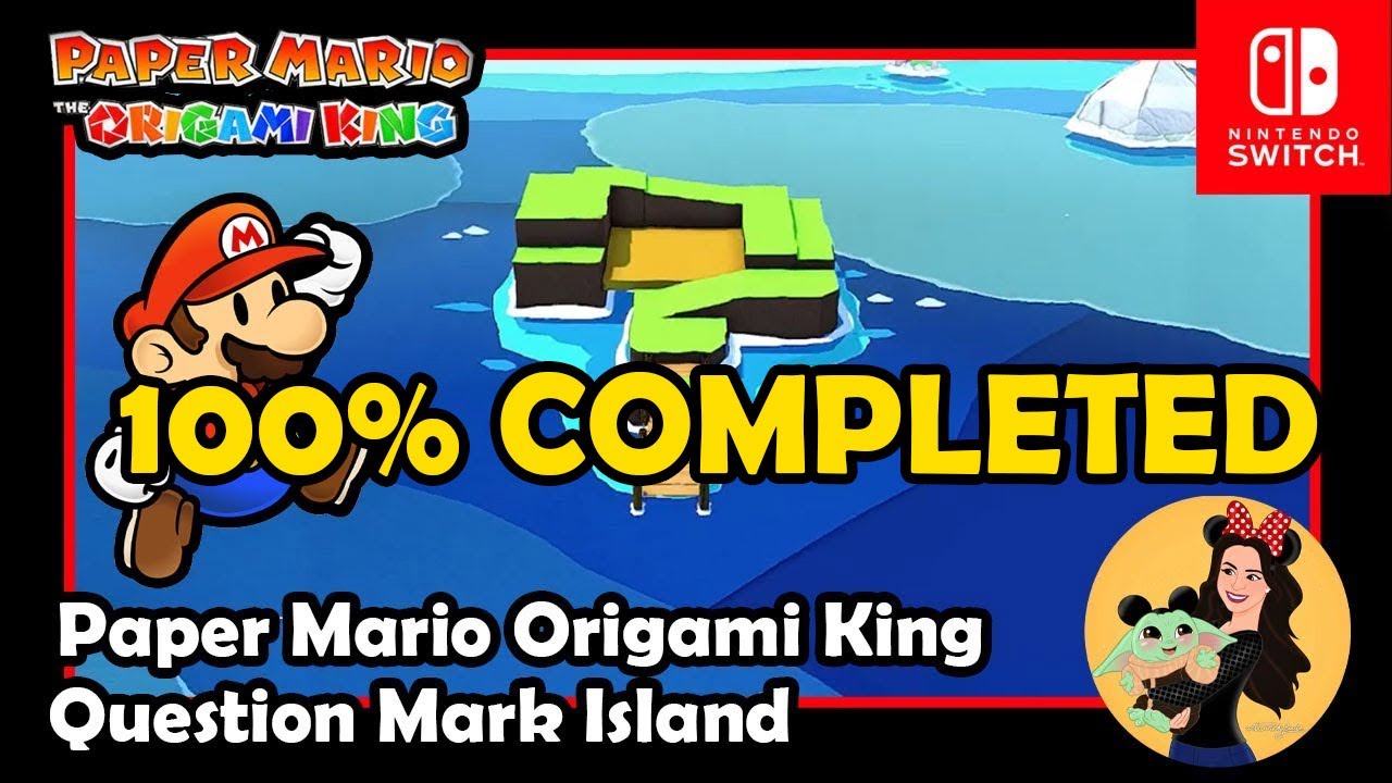 100 QUESTION MARK ISLAND PAPER MARIO ORIGAMI KING NINTENDO SWITCH