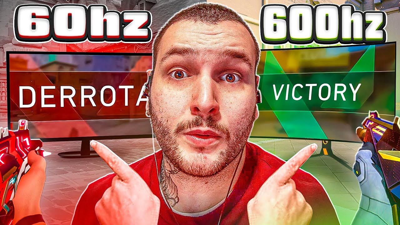DIFERENÇA ENTRE 60HZ E 600HZ NO VALORANT! 🎯