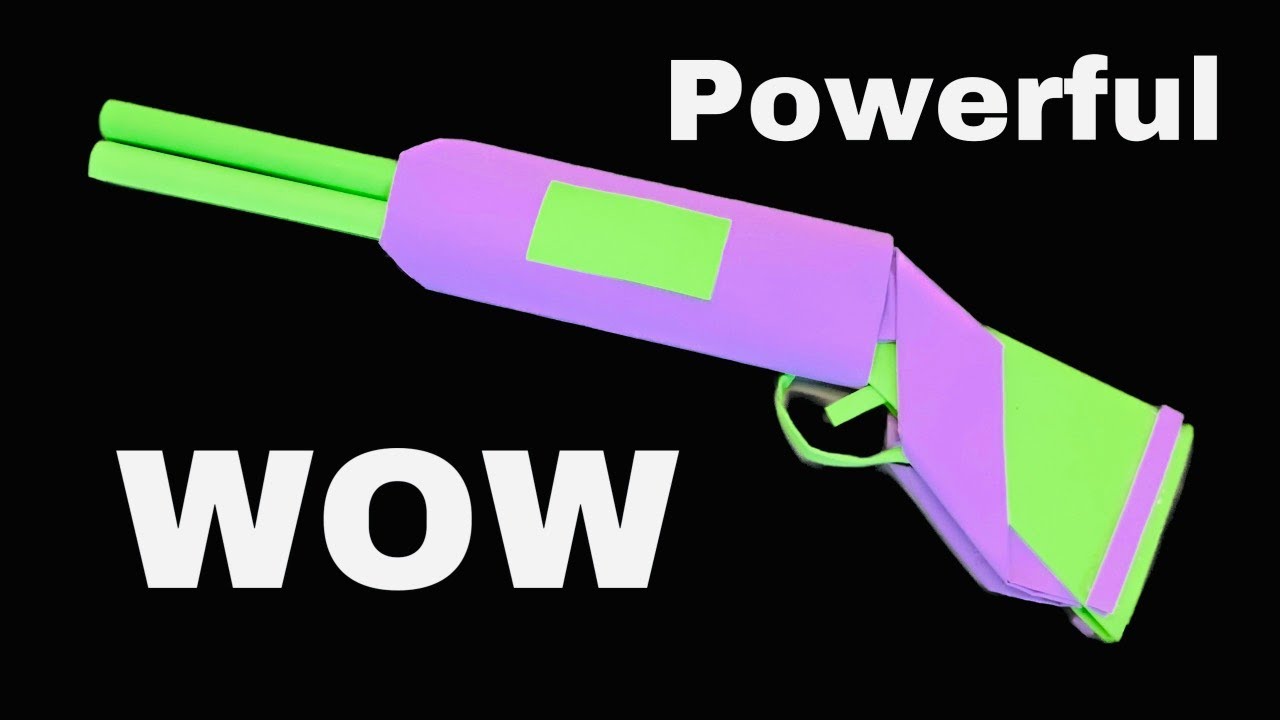 How to make the most powerful paper gun / Paper toy gun - YouTube