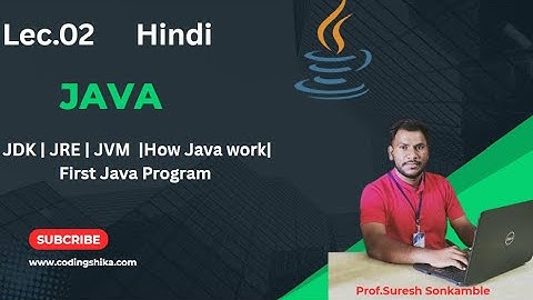 Lec.02 | Java Tutorial for Beginners | JDK, JRE, JVM Explained | First Java Program Step-by-Step