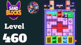 Sand blocks drop puzzle level  460 Super Hard level solution and walkthrough 