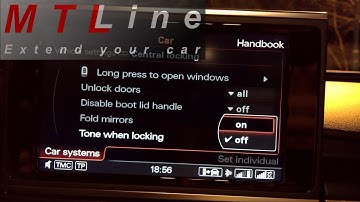 Audi A6, MY2014 - lock/unlock beep confirmation activation - zvočno opozorilo ob zaklepu
