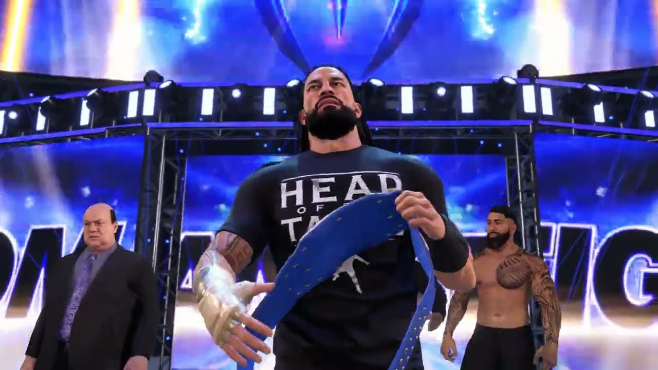 Roman ＆Paul＆USOS WWE 2K22 - ROMAN REIGNS Entrance with THE USOS & PAUL HEYMAN