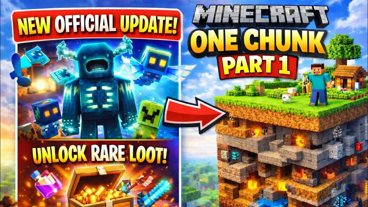 Minecraft One Chunk Survival 🔥 | Part 1 | One Chunk Challenge 🧐