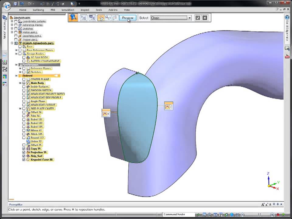 Solid Edge ST6 Yüzey Modelleme Geliştirmeleri - YouTube