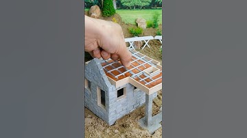 How to Build a One-Story Mini House with Two Front Columns at Home  Part 1