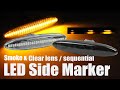 流れるウインカー シーケンシャル LED サイドマーカー スモーク/クリアレンズ トヨタ＆レクサス LED Side Marker Smoke / Clear Lens Toyota & Lexus