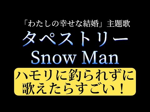 Snow Man『タペストリー』ハモリに釣られずに歌えたらすごい！ハモリの練習にも使える♪ 【｢わたしの幸せな結婚｣主題歌】【カラオケKey+2】歌詞付き