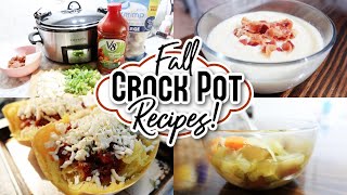 4 EASY FALL CROCK POT RECIPES | SLOW COOKER RECIPES FOR COOL WEATHER!