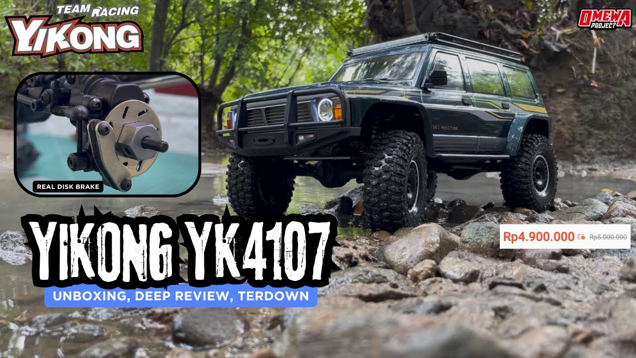 NEW RC Yikong YK4107 Nissan Patrol 1/10 tahun 2025 cocok banget buat pemula. Ada Rem Disc Brakenya!!