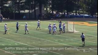 Griffin Westlin scores against Bergen Catholic