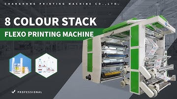 8 colors Stack type flexo printing machine