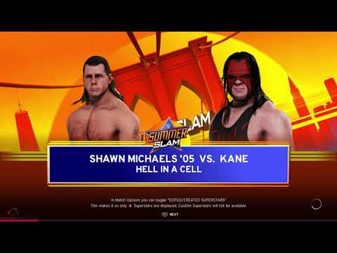 Shawn Michaels vs Kane in Hell in a Cell at Summer Slam | WWE 2K20
