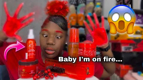 Doing a 90s swoop ponytail ONLY using Red products