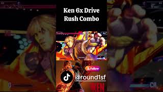 Ken 6x Drive Rush Combo #sf6 #sf #streetfighter6 #streetfighter #gaming #gameplay #round1 #combo