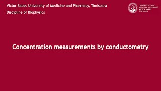 Concentration measurements by conductometry