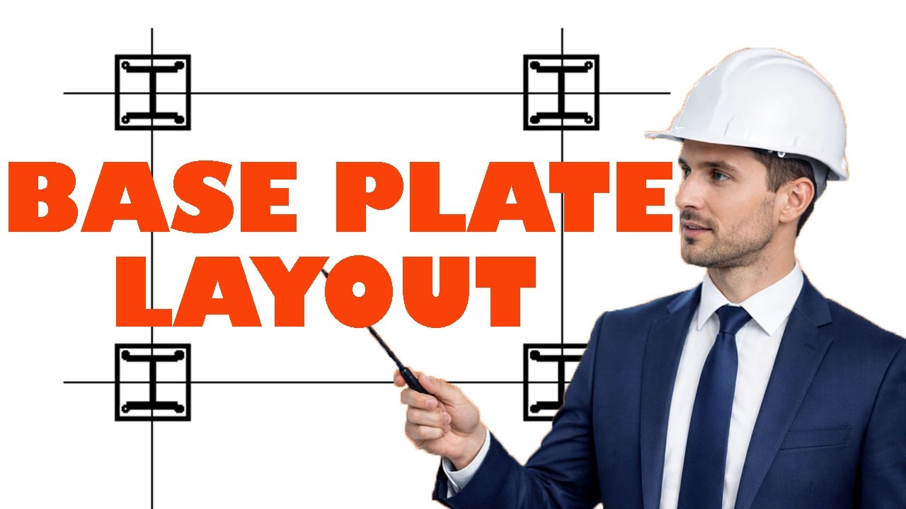 How to draw layout of a Base plate in Construction - YouTube