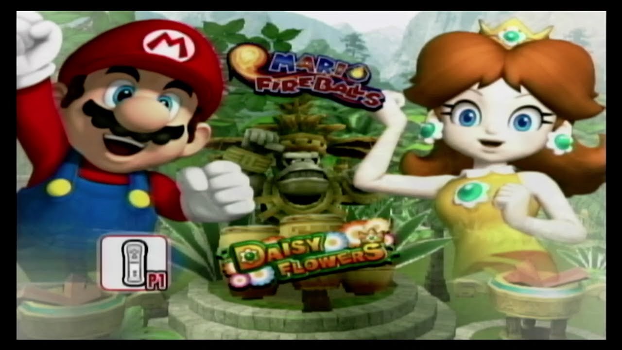 Mario Super Sluggers: Mario Fireballs vs Daisy Flowers Gameplay HD