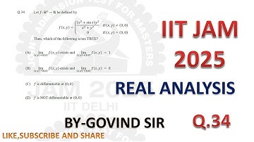 iit jam mathematics lectures | Q34 | solution of iit jam 2025 maths paper | jam maths by Govind sir