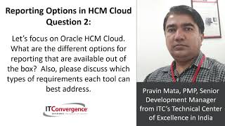 HCM Knowledge Drop - Reporting Options in HCM Cloud